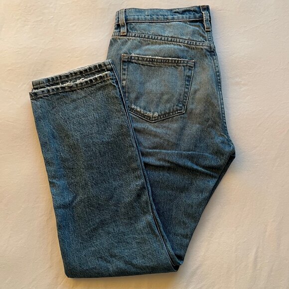 Frame Le Slouch Jean in Bluejay Rips - Picture 8 of 9